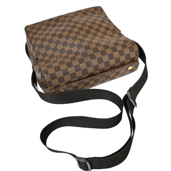 LOUIS VUITTON Naviglio Shoulder Bag Damier Ebene Leather Brown N45255 80HB689 - Picture 12 of 16